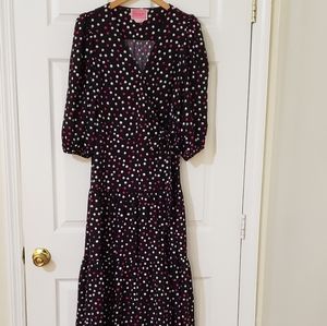 Kate spade Maxi Polka dot wrap Dress